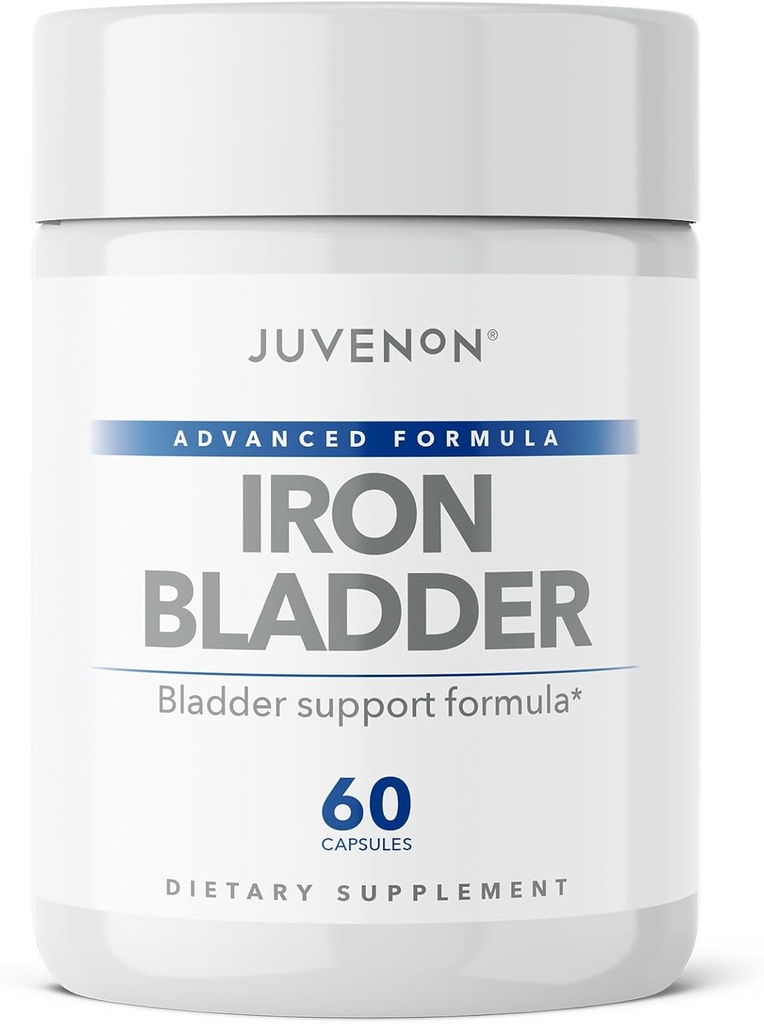 Juvenon Iron Bladder - Suplemento Herbal para la función de la vejiga saludable - Incontinencia Soporte con Pumpkin Seed Extract, Soy Germ Extract, Saw Palmetto