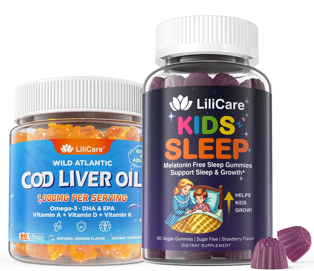 LILICARE Cod Liver Oil Gummies Magnesium Glycinate Gummies