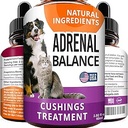 Equilibrio Adrenal para Perros y Gatos - Tratamiento de Cushings para Mascotas, Soporte Adrenal w / Ashwagandha, Licorice Root, Rhodiola Rosea - 2oz Gotas Herbal