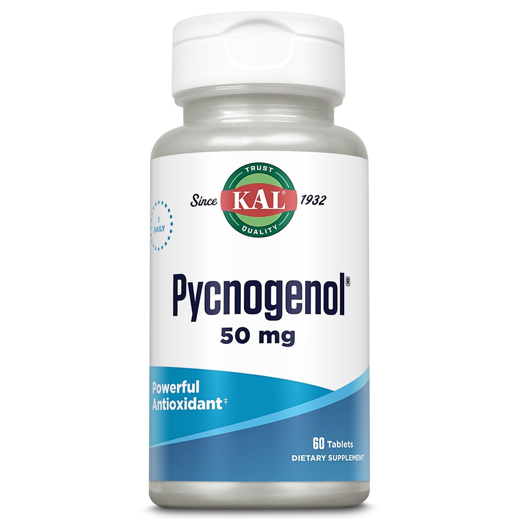KAL 50 Mg Pycnogenol Tablets, 60 Count