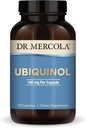 Dr. Mercola Ubiquinol - Apoya Energía, Salud Celular y Salud del Corazón - 100 mg Ubiquinol - Fórmula de alta absorción - No GMO, libre de gluten &amp; libre de soja - 90 cápsulas (90 piezas)