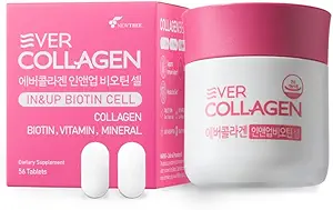 Siempre Collagen en células de biotina, Peptides de bajo colecular de pescado marino con suplementos de vitamina Selenio - Esquí saludable, pelo, uñas para mujeres - Suplemento antioxidante