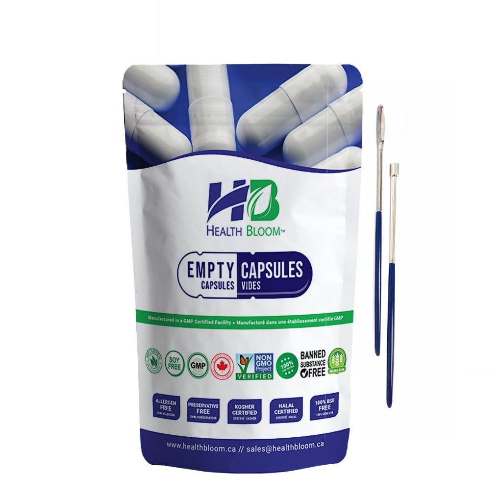 Empty HPMC Delayed Release Capsules Size 0 Natural 500 Count with Tooling Kit