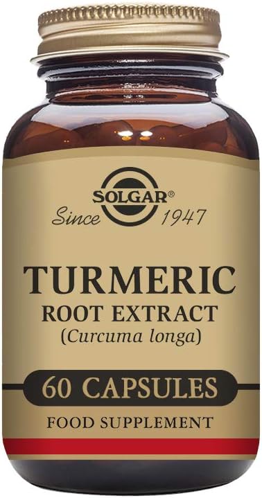 Solgar Standardized Turmeric Root Extract 400 mg, 60 Vegetable Capsules - Antioxidant Support for Brain, Joint, & Immune Health - Non-GMO, Vegan, Gluten Free, Dairy Free, Kosher - 60 Servings