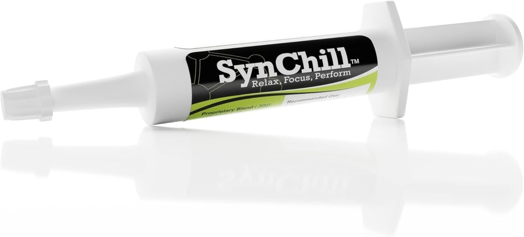 SinChill Oral Horse Calming Gel, 100% Natural &amp; Nutritional Supplement, Lab Proven Results, Diseñado para Focus &amp; Performance, aprobado por Profesionales Olímpicos &amp; Veterinarios, Made in USA - 1 Pack