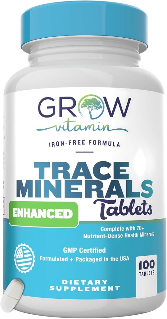 cultivar vitamina Trace Minerales Complejo mejorado - Completo con 70+ Nutrient-Dense Health Mineral - 100% Natural Ingredientes - 100 Tablets