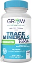 grow vitamin Trace Minerals Enhanced Complex - Complete with 70+ Nutrient-Dense Health Mineral - 100% Natural Ingredients - 100 Tablets