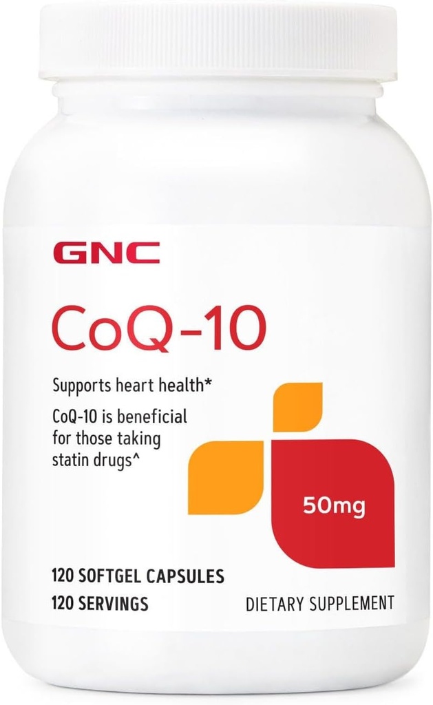 GNC CoQ-10 50mg, apoya la salud cardíaca, 120 cuenta