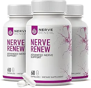 NERVE RENEW Advanced Nerve Support - 300mg Stabilized R-Alpha Lipoic Acid, Vitamin B Complex, Benfotiamine, Herbs for Fast-Acting Support