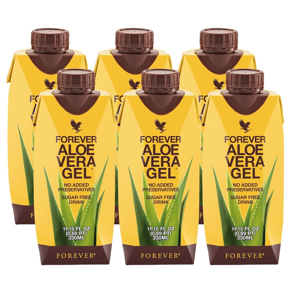 Forever Living - Aloe Vera Gel - 99,7% Hoja interior pura Aloe Vera Juice - Libre de reservas - 11.15 fl oz (Pack of 6)