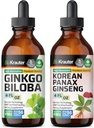 BIO KRAUTER Ginkgo Biloba Tintura 4 Fl. Oz. " Ginseng Tincture 4 Fl. Oz.