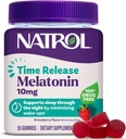 Natrol 10 mg Melatonin Gummies, Time Release Sleep Gummies for Adults, Minimize Wake Ups, Strawberry-Flavored, 55 Cuenta, 55 Day Supply