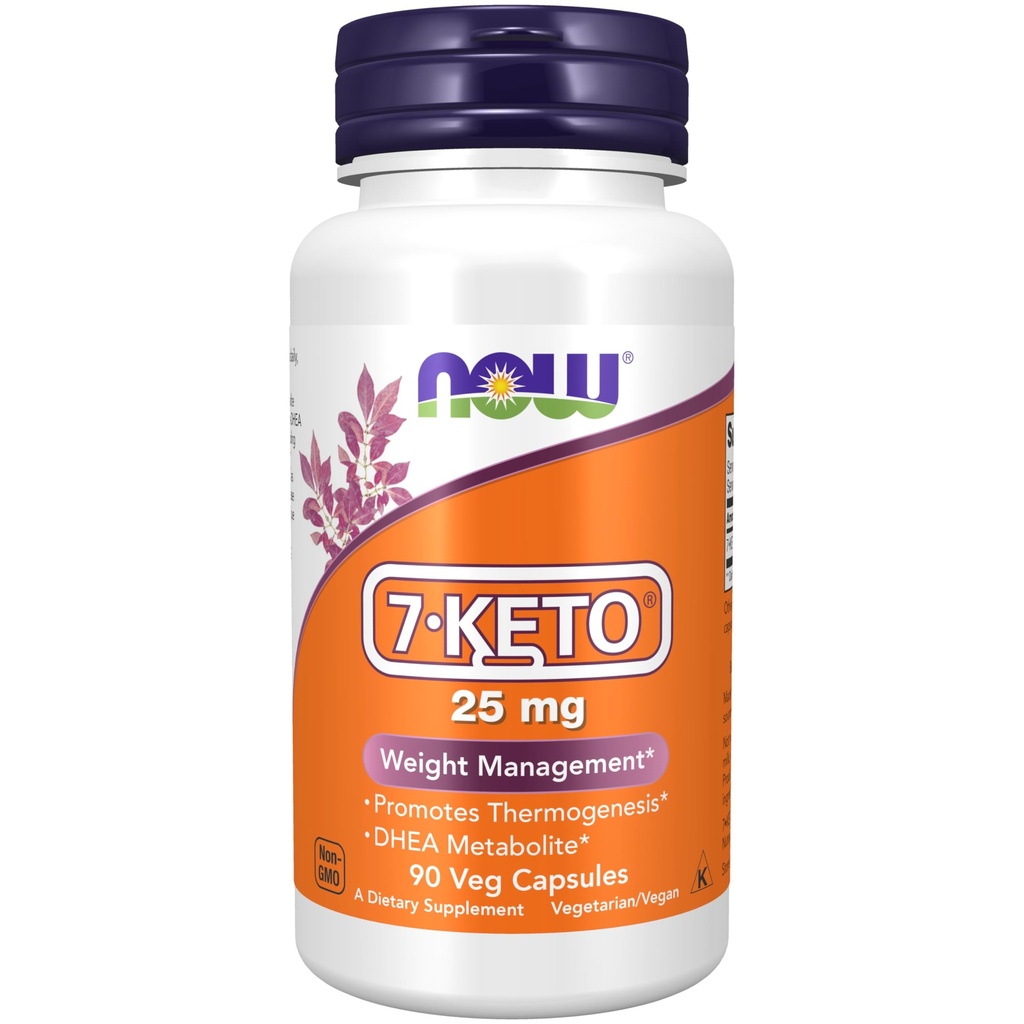 NOW Foods Supplements, 7-Keto (DHEA Acetate-7-one) 25 mg, Weight Management*, 90 Veg Capsules
