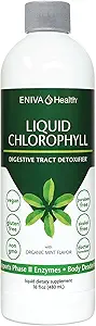 Eniva Health Liquid Chlorophyll Vegan | Immunity | Detox & Cleanse | Clear Skin | Energy Boost | Gut Health | Internal Deodorant | USA Manufacture | Mulberry Source | Mint |16 Fl Oz Bottle