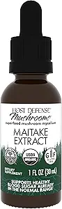 Anfitriona de Defensa Extracto de Maitake - Immune & Cellular Health Support - Suplemento herbal dietético con mushroom de Maitake &amp; Mushroom Mycelium - Suplemento líquido - 1 fl oz (30 Servimientos)