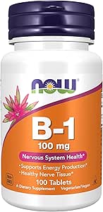 AHORA Alimentos Vitamina B-1 (Thiamine) 100mg, 100 Tabletas (Pack of 2)