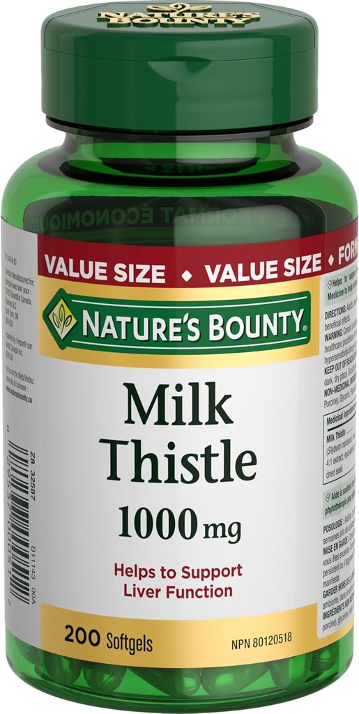 La naturaleza Bounty Milk Thistle Value Size, 200 Softgels