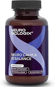 Neurocalm y Rebalance 90 cápsulas – Multi-Acción Suplemento GABA para la Relajación, Mood, Nervous System " Sleep Support – Contiene 5 ingredientes clave, incluyendo Magnesio, Zinc, L Theanine " Kava Kava
