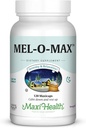Maxi Health Mel-O-Max - Melatonin - with Valerian Root - Sleep Aid - 120 Capsules - Kosher