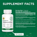Nueva Zelanda - Astaxanthin 12mg de Microalgae Haematococcus Pluvialis - 60 geles blandos - GMO &amp; Gluten Gratis - Antioxidante - Apoya la movilidad conjunta > recuperación del ejercicio posterior, la piel y la salud del ojo