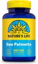 Life Saw Palmetto para Hombres 580mg - Suplemento Prostate Tradicional - Salud de los Hombres, Prostata y Tract de orina Apoyo w/Beta Sitosterol Plant Sterols, Garantía de 60 días, 100 Serv, 100 cápsulas