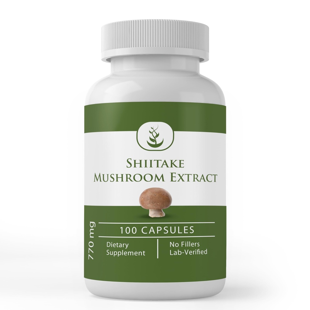 Pure Original Ingredients Shiitake Mushroom Extract (100 Capsules) Always Pure, No Additives Or Fillers, Lab Verified