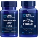 Life Extension Testosterone Elite, 30 Vegetarian Capsules | Ultra Prostate Formula, 60 softgels | Healthy Prostate, Testosterone Production Support, Supplements for Men