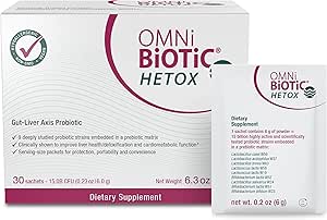 OMNi BiOTiC HETOX Probiotic Liver Detox - Bifidobacterium " Lactobacillus Probiotic Supplement - Hypoallergenic Gut-Liver Support - Non-GMO Detox Cleanse for Men and Women