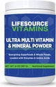 LifeSource Vitamins Ultra Multi Vitamina &amp; Mineral Powder - Whole Food Based - 30 Day Supply