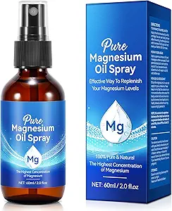 Óleo de Magnesio Genérico Spray, Óleo de Magnesio Puro para Pies, Esquí nórdica y promover el sueño, Aceite de Magnesio Tópico 2 Fl.Oz