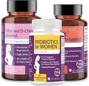 Rosa íntima Ahorre 10% en el paquete integral de bienestar de las mujeres – Vitex, Myo-Inositol y suplementos probióticos para equilibrio hormonal y salud femenina