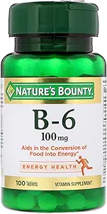 Nature's Bounty Vitamin B6, 100mg, 100 Tablets (Pack of 4)