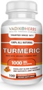 Hierbas de Vadik Curcumina Turmérica Orgánica 1000 mg  (100 vegicaps)