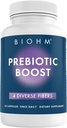 BIOHM Prebiotic Fiber Supplement (60 Capsules) 4 Diverse Dietary Fibers to Support Probiotic Environment, Helps Improve Gut Health and Immune System, Includes Inulin & Apple Pectin Powder