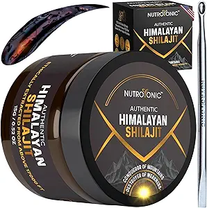 NutroTonic® Authentic Himalayan SHILAJIT® ← 60 Días Sol seco Orgánica Más Potente Premium Resin ← Lab Tested for Safety TEN Fuente natural de ácido Fulvic +86% & Ácido Humic +10%