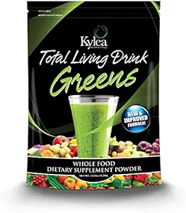 Total Living Drink Greens Superfood Powder - (2.65 lbs Bag, 30 Servings, 60 Ingredientes) - Enzymes, Antioxidantes, Herbs, Probióticos, Vitaminas y Minerales.