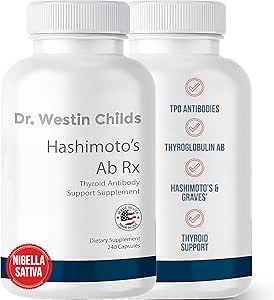 Dr. Westin Childs Hashimoto’s Ab Rx ← Black Cumin Seed Nigella Sativa para Immune, Thyroid Antibody Support, Digestion, TPO & Thyroglobulin, Omega 6, 8, Thymoquinone, Selenium - 120 ct