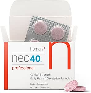 HumanN Neo40 Professional - Asistencia para la circulación del corazón diario - Methylfolate, Powder de remolacha, Hawthorn Berry, L-citrulline - 60 Tablas disoluvables