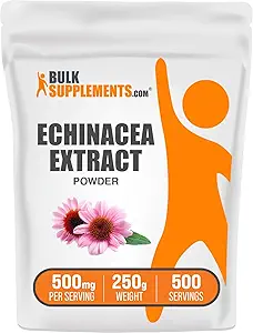 BulkSupplements.com Echinacea Extract Powder - Echinacea Extract, Herbal Supplement for Immune Support - Vegan &amp; Gluten Free, 500mg per Serving, 250g (8.8 oz) (Pack of 1)
