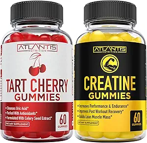 Atlantis Nutrición Tart Cherry 60 Gummies + Creatina 2-Pack (120 Gummies)