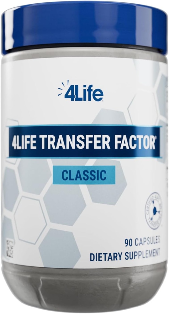 4Life Factor de Transferencia Clásico -con Cow Colostrum for Enhanced Immune Response, Recognition, and Memory - for Ages 2 and Up - 90 Veggie Capsules