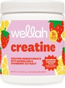 Wellah Creatine for Women (50 Servings, Strawberry Lemonade) - Monohidrato de crema con Dandelion &amp; Cranberry Extract