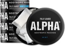 Pouches alfa nootrópicos (Mint) - 5 Cans - 15 Pouches por lata - Envío nootrópico efectivo, sustitución de nic Pouch - absorción más rápida, GPC alfa, L-Tyrosine, GABA