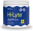Hi-Lyte Keto K1000 Electrolyte Powder ← Lemonade ← Hydration Suplemento Bebida Mix ¦ Boost Energy &amp; Beat Leg Cramps Silencio No Sugar, No Maltodextrin  50 Servings