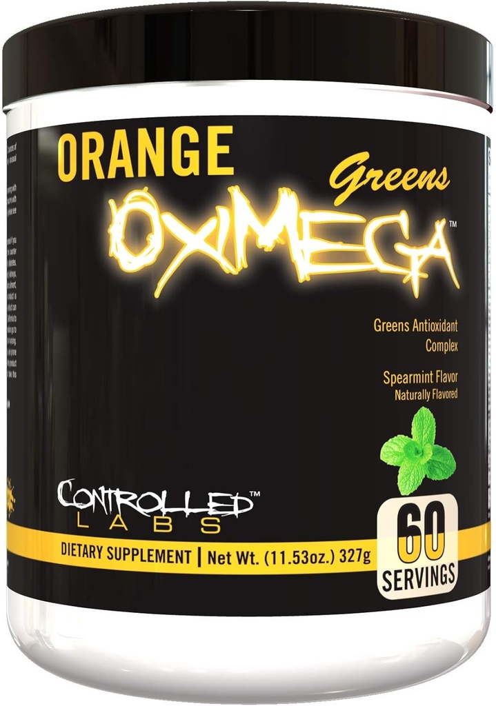 Laboratorios controlados Orange OxiMega Greens Spearmint - 0.72 lb