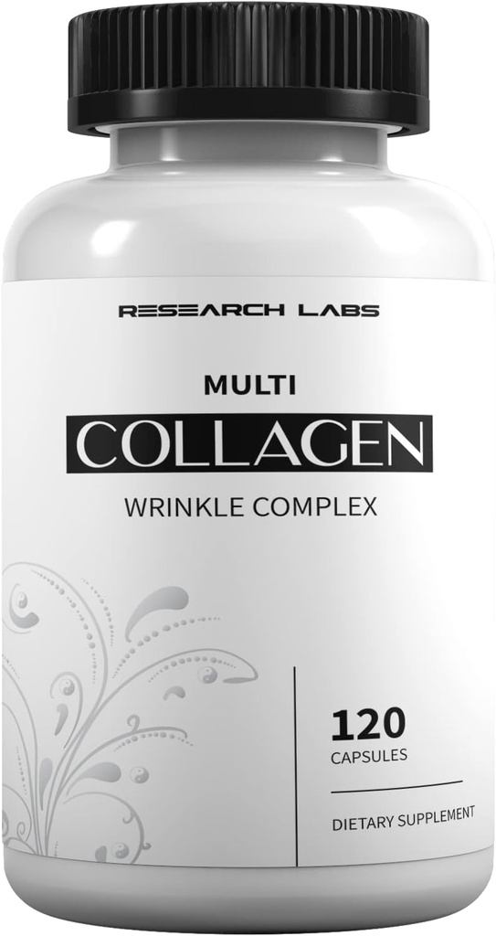 Laboratorios de Investigación Promo 120 Collagen Pills - 6000 mg. Grass Fed Anti-Aging Support for Skin, Joints, Tendons, Bones, Hair and Nails. Paleo Friendly. Collagen Peptides Powder Suplemento