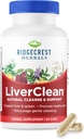 Ridgecrest Herbals LiverClean, Herbal Liver Support Suplemento, Beat Thistle, Dandelion, Detox, Cleanse Support, Healthy Bile (60 Caps, 30 Serv)
