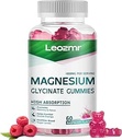 Magnesio Glycinate Gummies 1000mg - Suplemento de Potasio de Magnesio Libre de Azúcar con Vitamina D, B6, CoQ10 para calma Mood &amp; Sleep Support - 60Raspberry Gummies