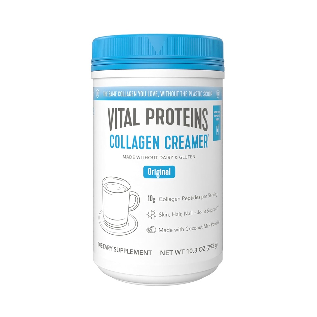 Vital Proteínas Collagen Peptides Polvo - Café original para el cabello, Skin & Nails Soporte, 10.3 Oz