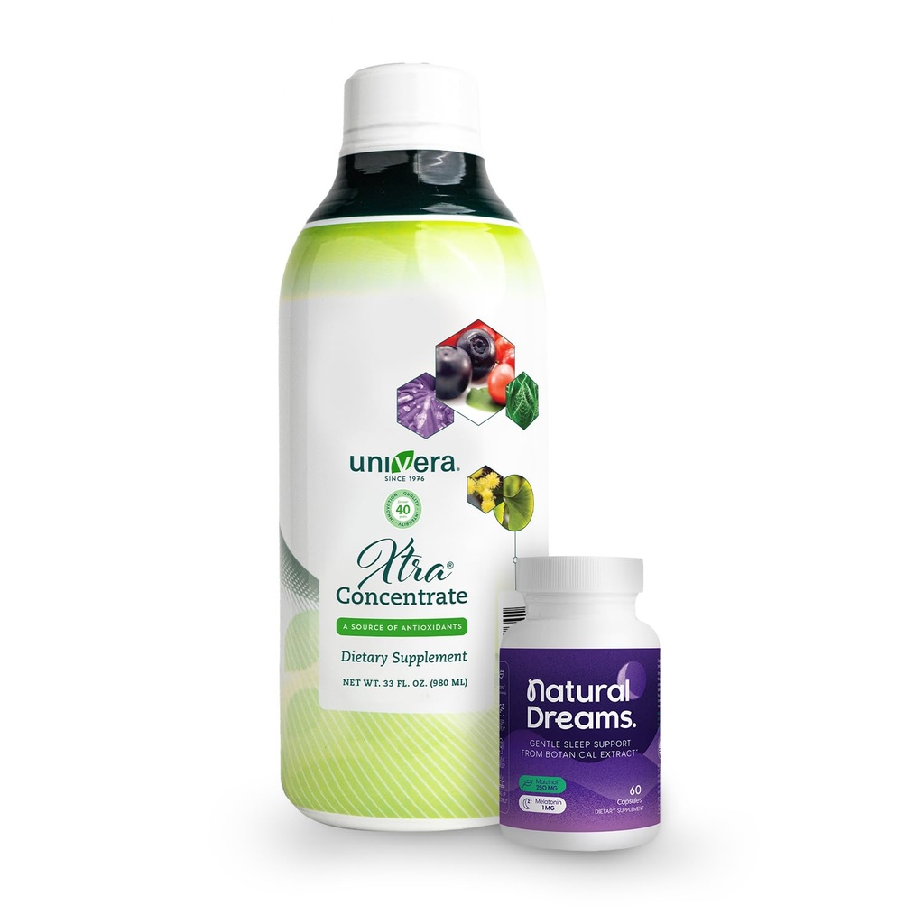 Univera Revitalize &amp; Rest Combo Pack for Enhanced Wellness, Natural Energy for Day, Deep Sleep at Night with Xtra Concentrate &amp; Natural Dreams